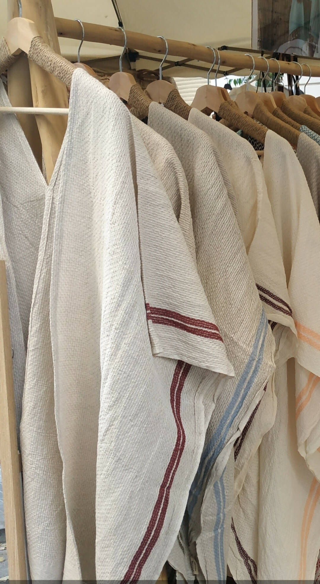 Kimono de lino y algodón